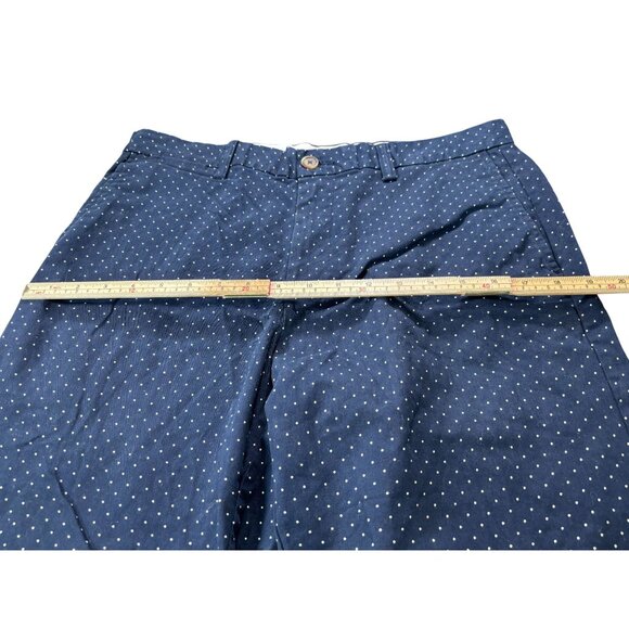 Old Navy Mens Ultimate Slim Built-In Flex Shorts 33 Polka Dot Navy Blue - Picture 7 of 9